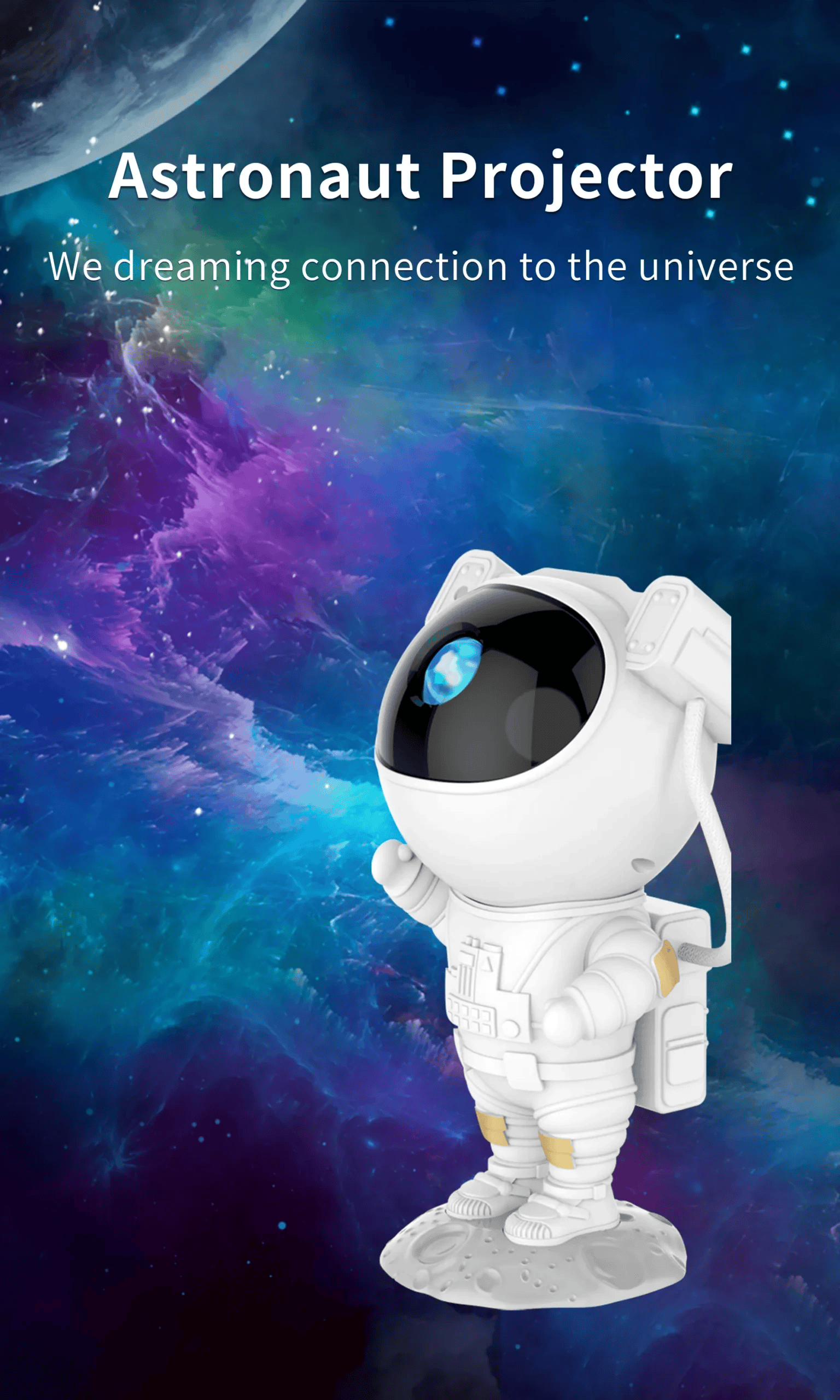 Dive into a world of cosmic beauty with the Astronaut Galaxy Projector!