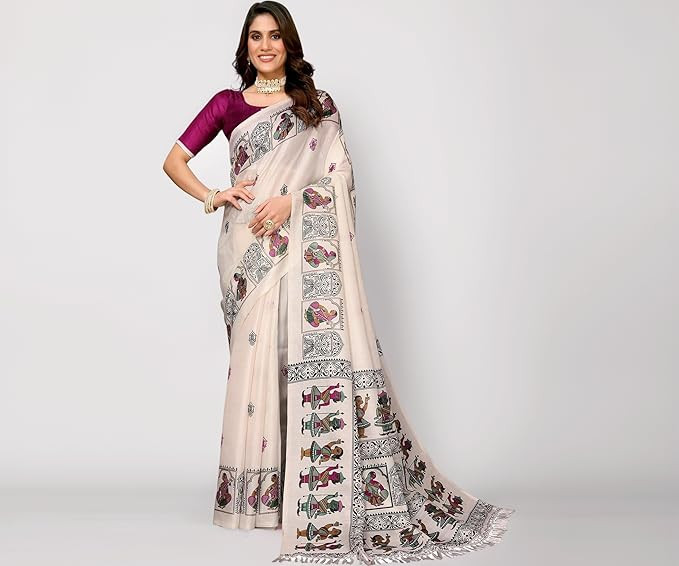 Women latest Art Silk and Tassels Saree